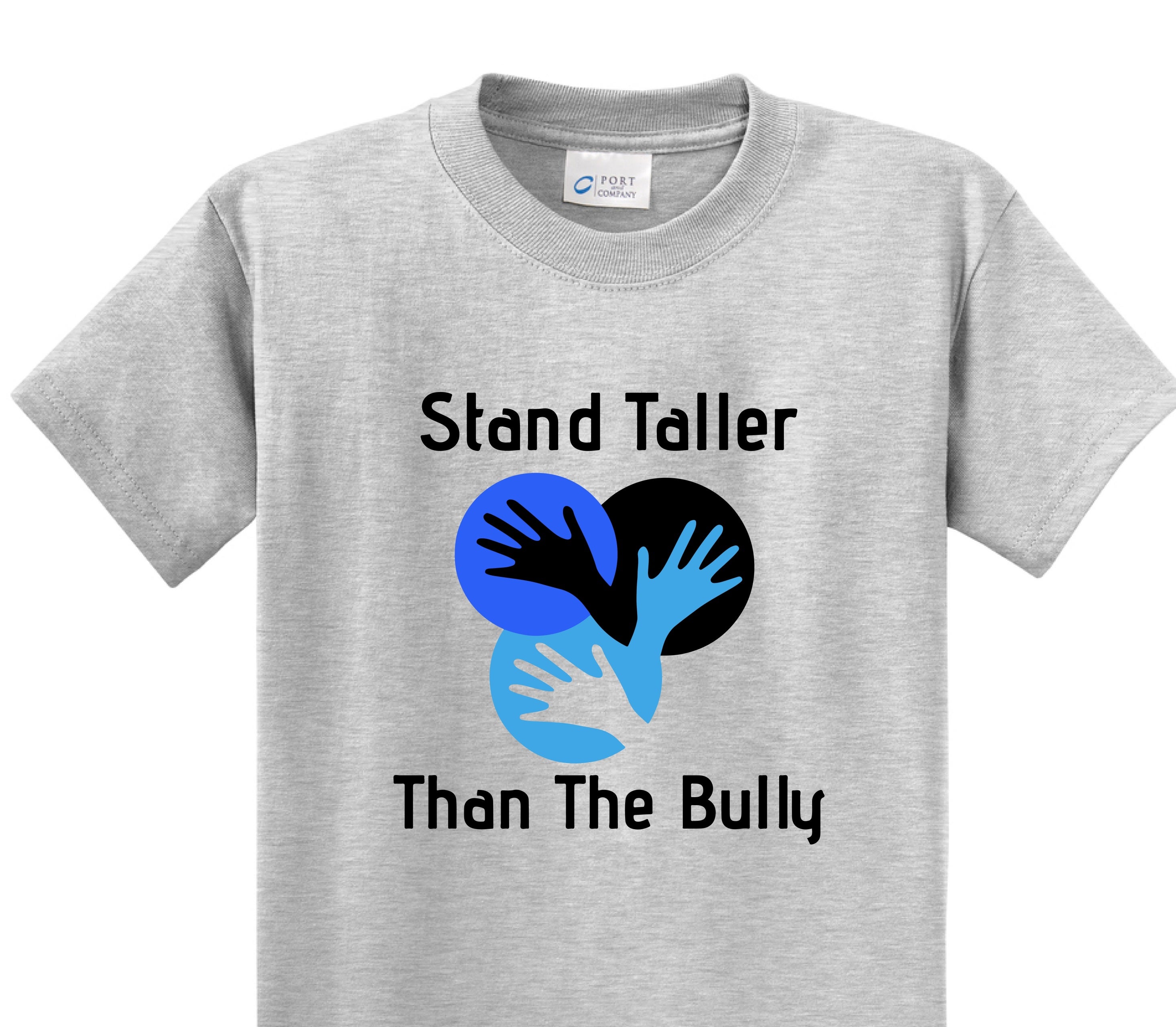 Stand Taller Than The Bully shirt-Ash Grey